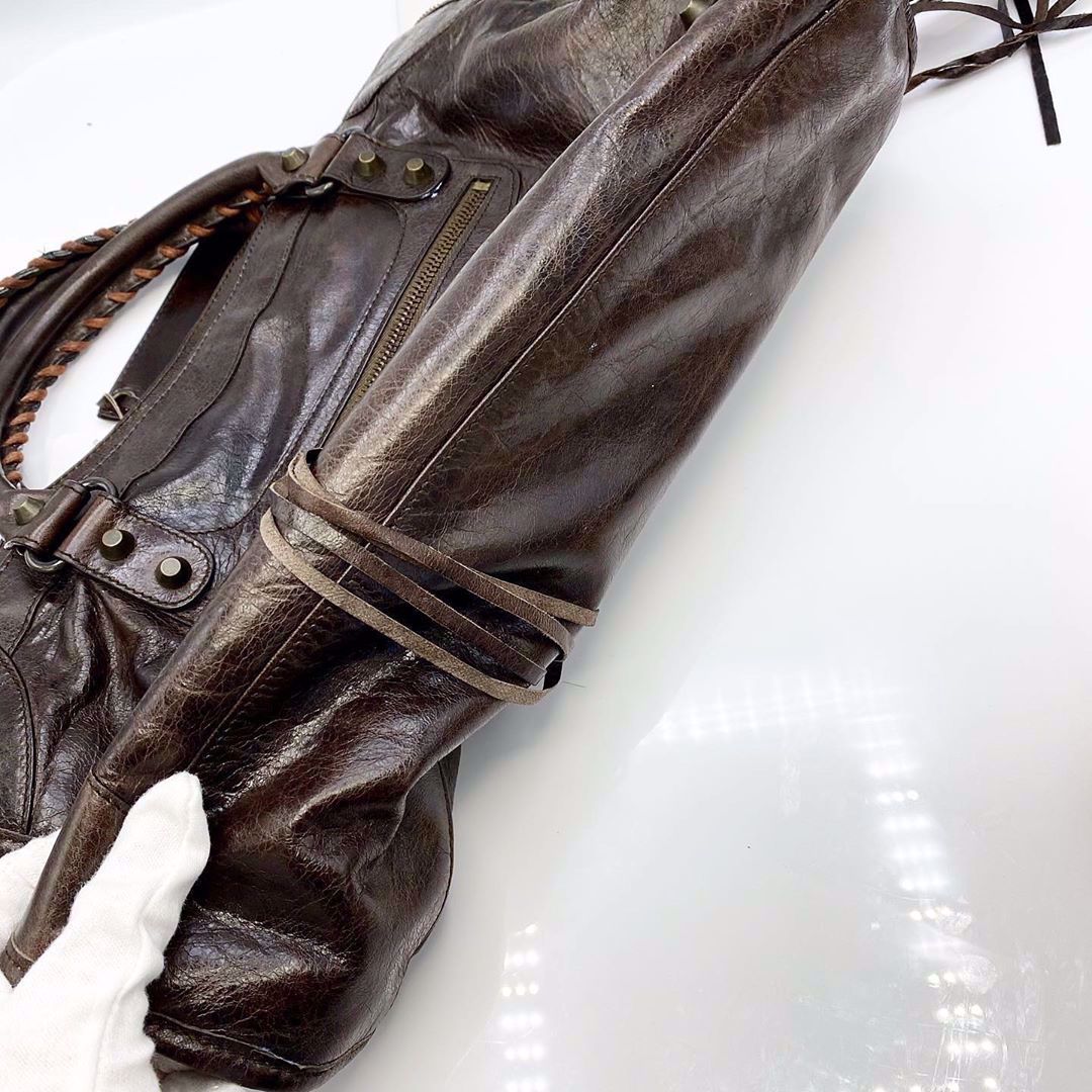 balenciaga city brown