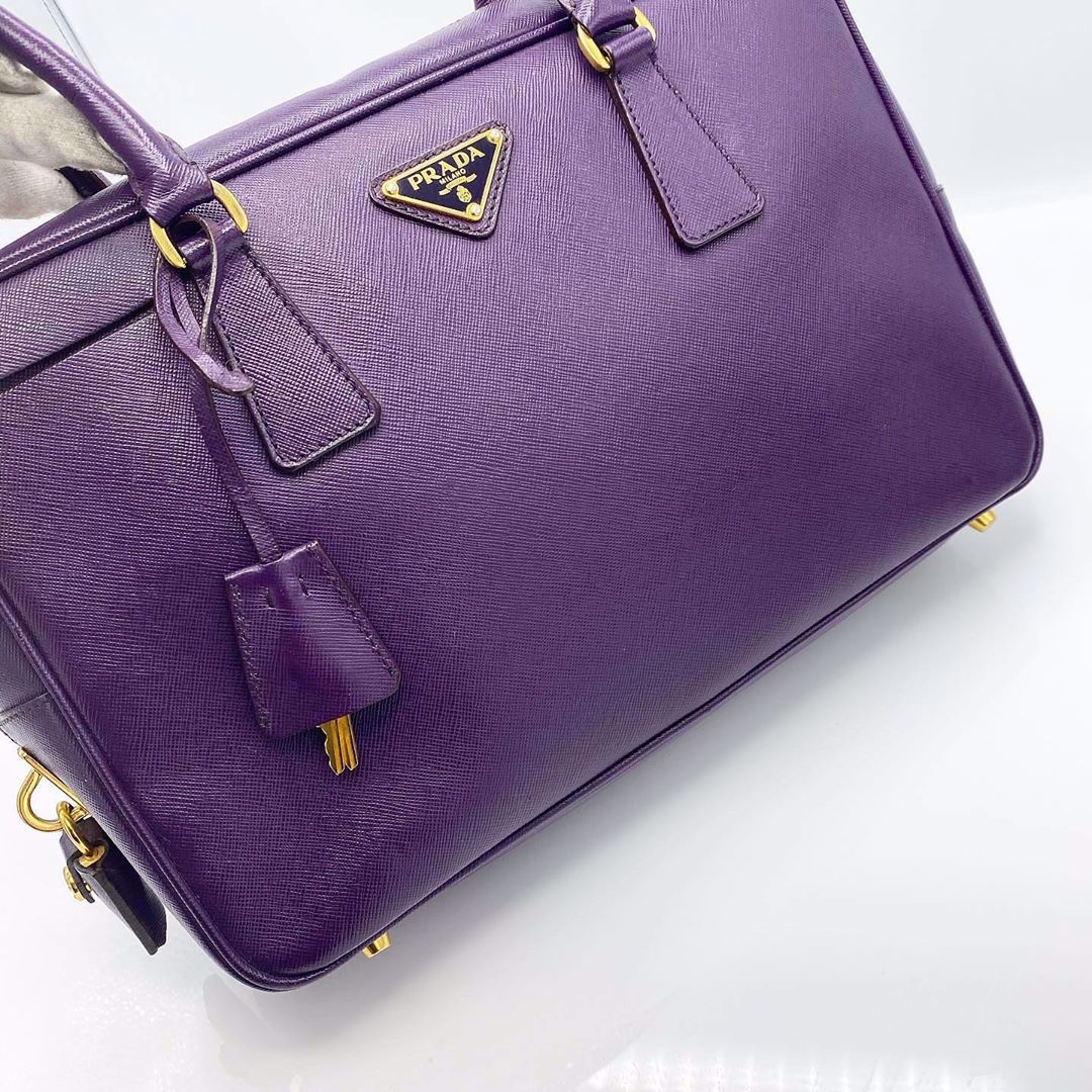 prada saffiano purple