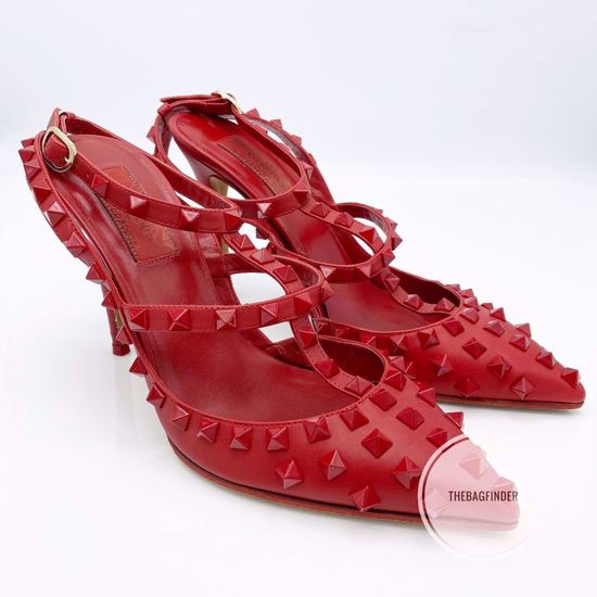 Picture of Rockstud Heels Red on Red