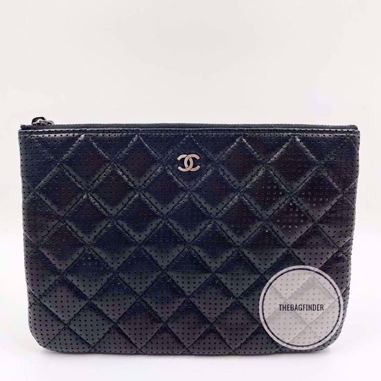 Picture of Chanel O Clutch Perforated Black