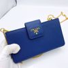 Picture of Prada Wallet On Chain Saffiano Blue