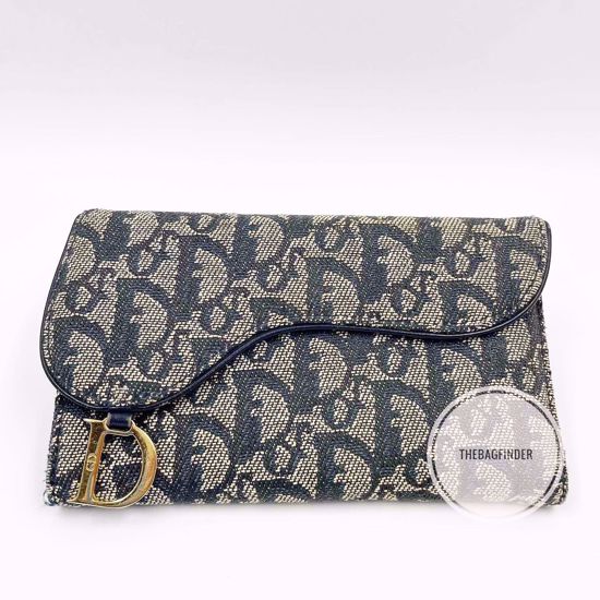 Picture of Christian Dior Canvas Wallet Blue
