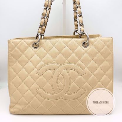 Picture of Chanel GST Caviar SHW Light Beige