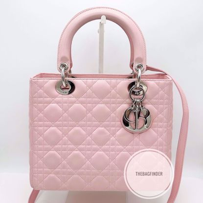 Picture of Dior Lady Pastel Pink Leather Medium