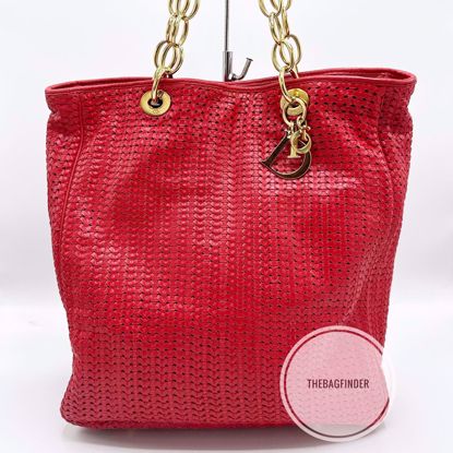 Picture of Dior Large Weave Tote Red