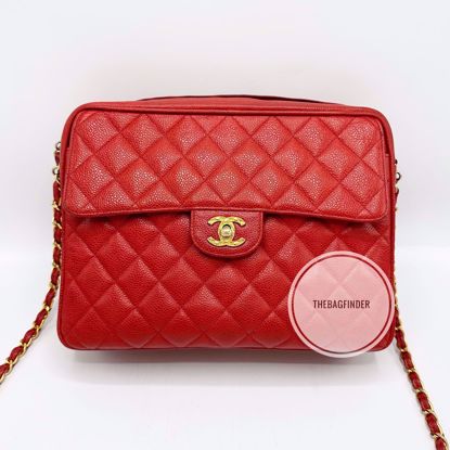 Picture of Chanel Large Camera Red Caviar