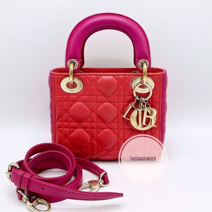 Picture of Dior Lady Mini Red and Pink