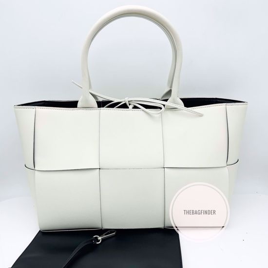 Picture of Bottega Veneta Arco Tote White Small