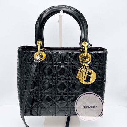 Picture of Dior Lady Patent Medium Black