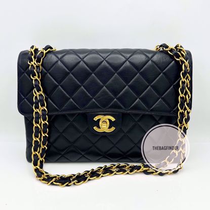 Picture of Chanel Large Flap Blue Lambskin Navy