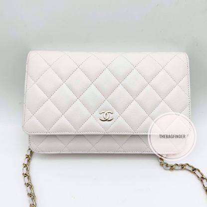 Picture of Chanel WOC Caviar White GHW Microchip