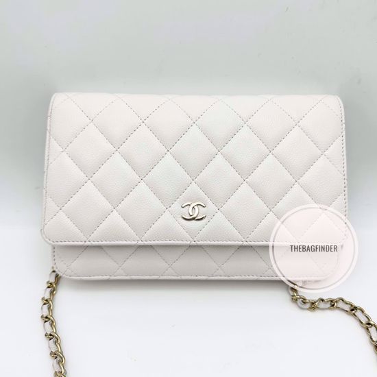 Picture of Chanel WOC Caviar White GHW Microchip