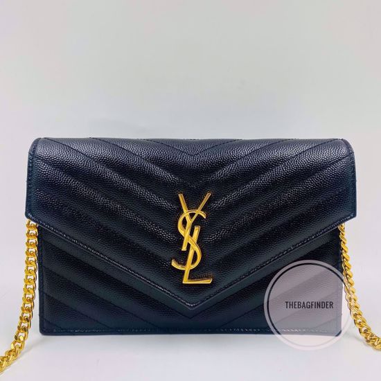 Picture of YSL Monogram Medium Black Caviar