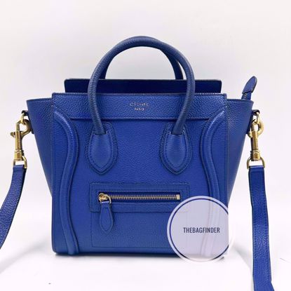 Picture of Celine Nano Luggaged Pebbled Blue