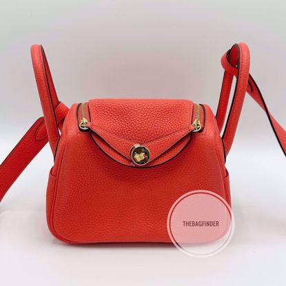 Picture of Hermes Lindy Mini 20 Rose Texas GHW