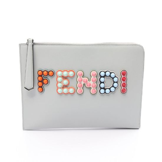 Picture of FENDI Stud logo Clutch bag
