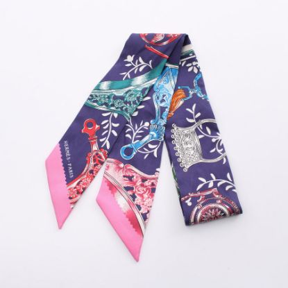 Picture of HERMES Twilly Etriers Remix Ribbon Scarf Silk