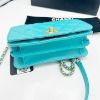 Picture of CHANEL Everyday Chic WOC GHW RARE Tiffany Blue Lambskin