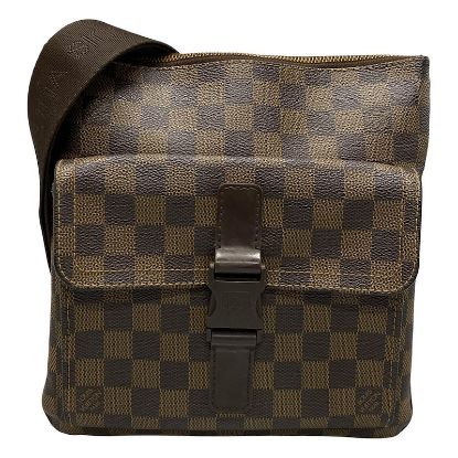 Picture of Louis Vuitton Pochette Melville Shoulder Bag Ebene Damier Canvas Brown