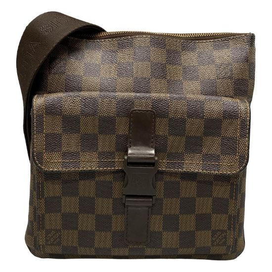 Picture of Louis Vuitton Pochette Melville Shoulder Bag Ebene Damier Canvas Brown