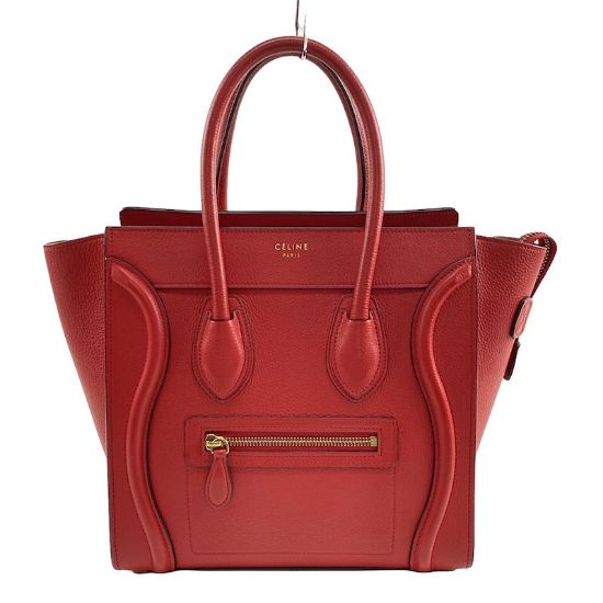 Picture of Celine Luggage Micro Shopper Handbag Red