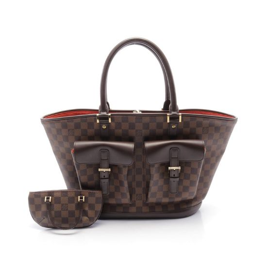 Picture of Louis Vuitton Manosque GM Damier Ebene Handbag PVC Leather Brown