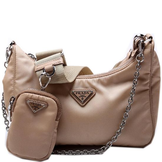 Picture of Prada Nylon Re-Edition 2005 Shoulder Bag Pink Beige