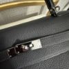 Picture of Hermes Kelly 32 Clemence leather Silver hardware Stamp I Grey blue