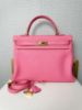 Picture of * SOLD * Hermes Kelly 35 Clemence Rose Lipstick