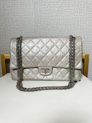 Picture of Chanel Reissue Aged Calfskin Double Flap Silver