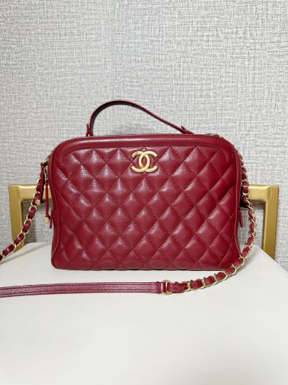 Picture of * SOLD * Chanel Vanity Burgendy Shoulder Crossbody