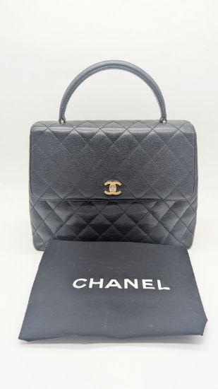 Picture of Chanel Kelly Tophandle Caviar Black GHW
